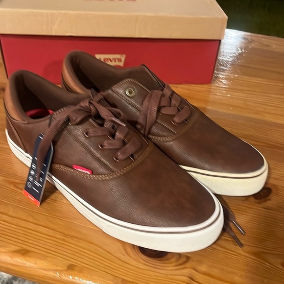 Levi's Other - Levi's Casual Shoes Sneakers Ethan Napa dark brown nwt size 10.5